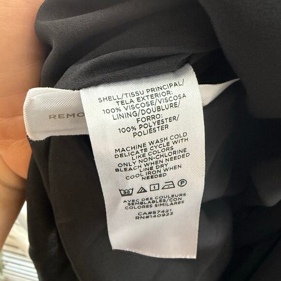 LOFT NWT Women's XL Polka Dot Black White A Line Midi Skirt Elastic Waist Lined - Picture 9 of 13